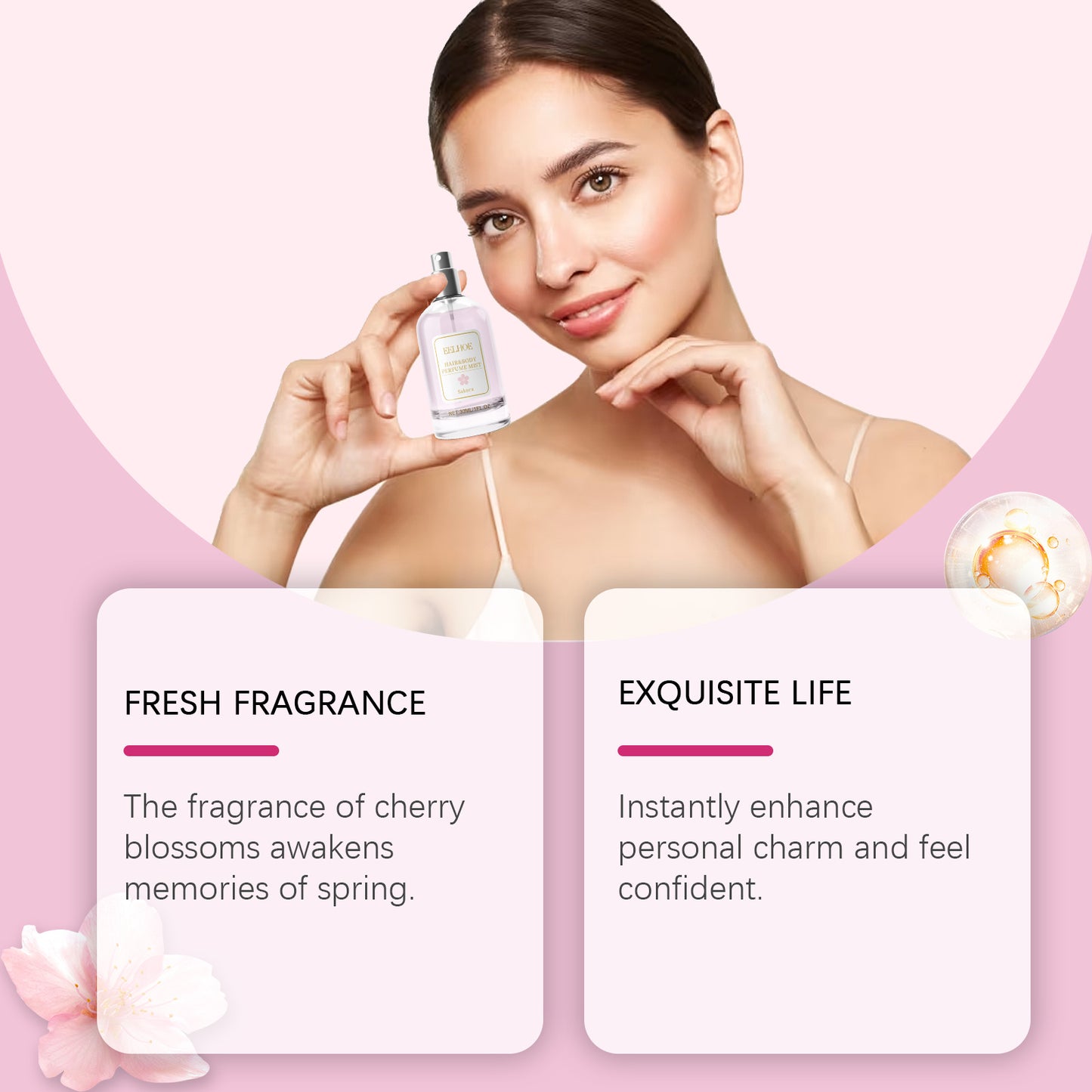 EELHOE Cherry Blossom Body Hair Eau De Parfum Spray Elegant